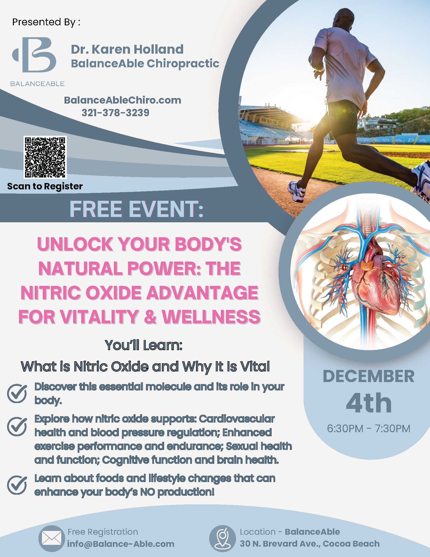 Flyer promoting an event for healthy eating